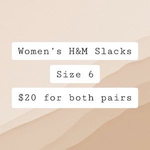 H&M BUNDLE - Women’s Work Pants - Size 6